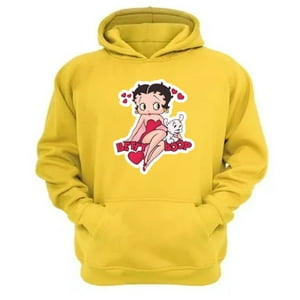 Genérico - Polerón Canguro Betyy Boop Amarillo Talla M Unisex