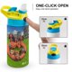 thumbnail image 4 of Pretzel y los Cachorros Botella de Agua con Tapa Pop Top de Un Toque, Acero Inoxidable, a Prueba de Fugas, para Deportes, Botella Infantil azul 12 oz, 4 of 6