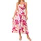 thumbnail image 2 of INSPIRE CHIC Vestido Floral de Verano para Mujer Casual sin Mangas con Tirantes Espagueti Cuello Redondo Bohemio Flowy Playa Midi Sundress M Beige, 2 of 5