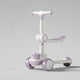 thumbnail image 2 of Scooter Monopatin Infantil con Asiento y Luz Musica Osito, 2 of 3
