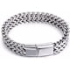 thumbnail image 1 of Pulsera de acero inoxidable para hombre, con cadena cubana de eslabones, resistente y con cierre, ideal para novios, joyas de moda para papá, regalos para él, 21 cm., 1 of 6