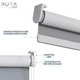 thumbnail image 4 of Cortina Roller 100% Blackout 090X250 Cm Color Gris Marca Aura, 4 of 10