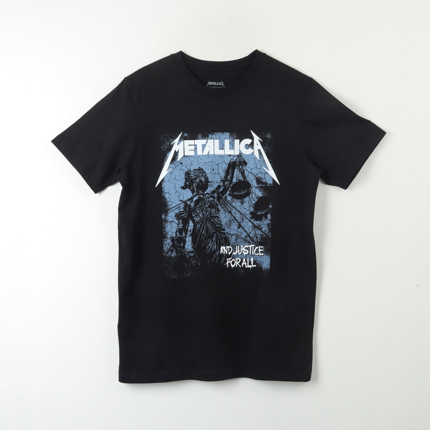 Polera Manga Corta Hombre Justice Negro Metallica