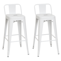 Moboi - Pack 2 Taburetes Tolix Clasico Blanco 66Cm