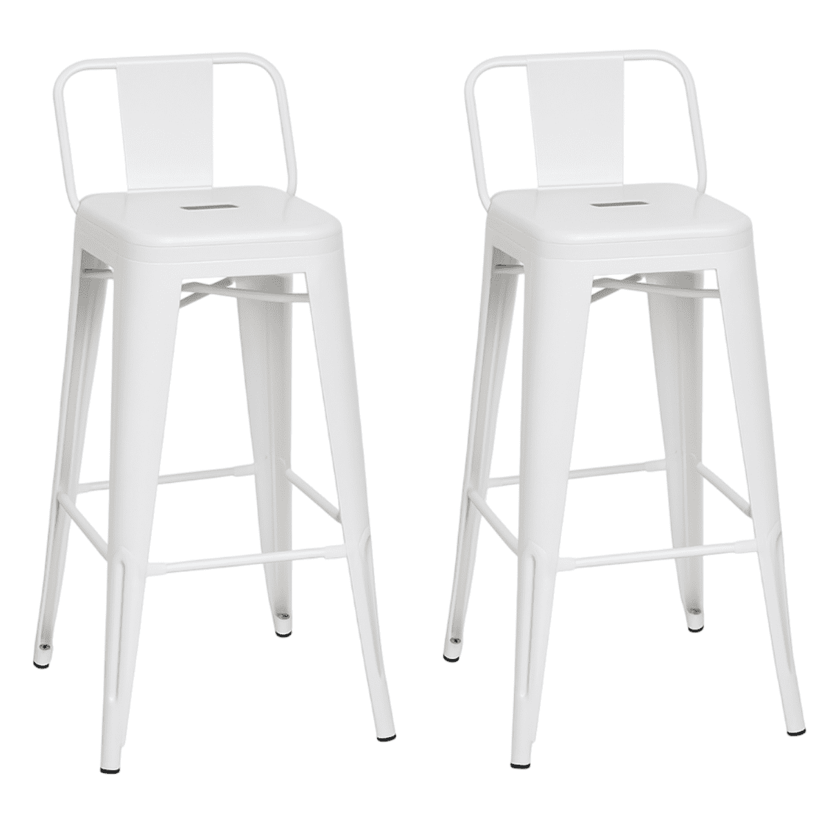 Moboi - Pack 2 Taburetes Tolix Clasico Blanco 66cm