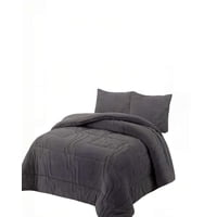 Genérico - Cubrecama De Relieve Premium Tamaño King Color Gris Oscuro