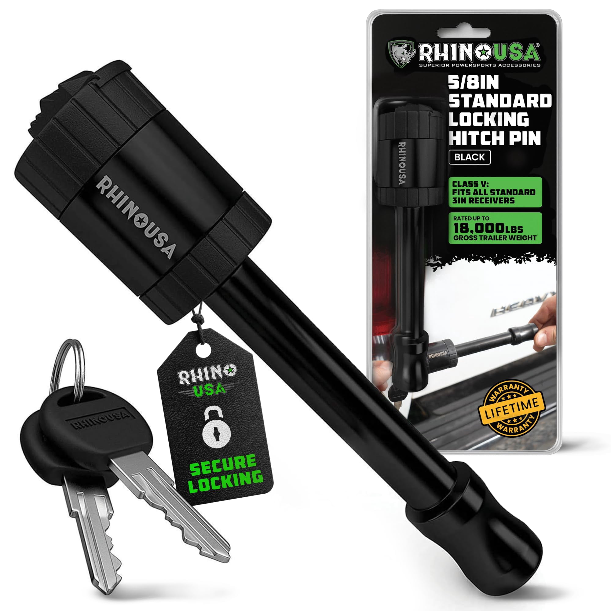 Enganche Para Remolque, Rhino Usa, Cierre, Receptor De 5/8 Pulgadas