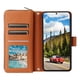 thumbnail image 4 of Funda Cartera con Cremallera y Correa para Samsung Galaxy S26 5G Soporte y Tarjetero Marrón, 4 of 6