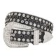 thumbnail image 1 of Cinturón Vxrxal de cuero con tachuelas de strass y hebilla de diamante, 1 of 6
