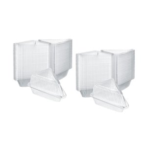 Magideal - Recipientes Para Rebanadas De Pastel Con Tapa Contenedor De Pastel Con Tapa Con Bisagras Para Pastel 200 Piezas