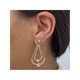 thumbnail image 2 of Aros Colgantes Largos Con Pedreria Color Dorado, 2 of 2