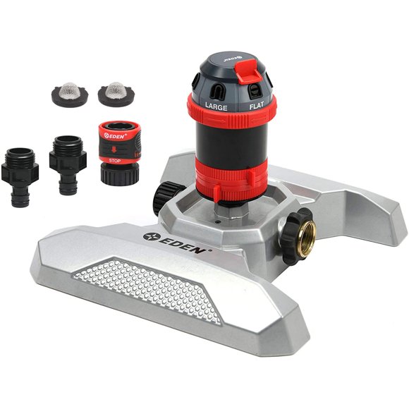 Aspersor Eden 96122 Base Metálica Rotatorio con 6 Patrones