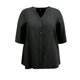 thumbnail image 2 of GRACE & GRANDEUR Camisas de Mujer Tallas Grandes Cuello Mao Escote en V Manga Corta hasta el Codo Blusas con Botones Textuales y Bolsillo 2X Negro, 2 of 6