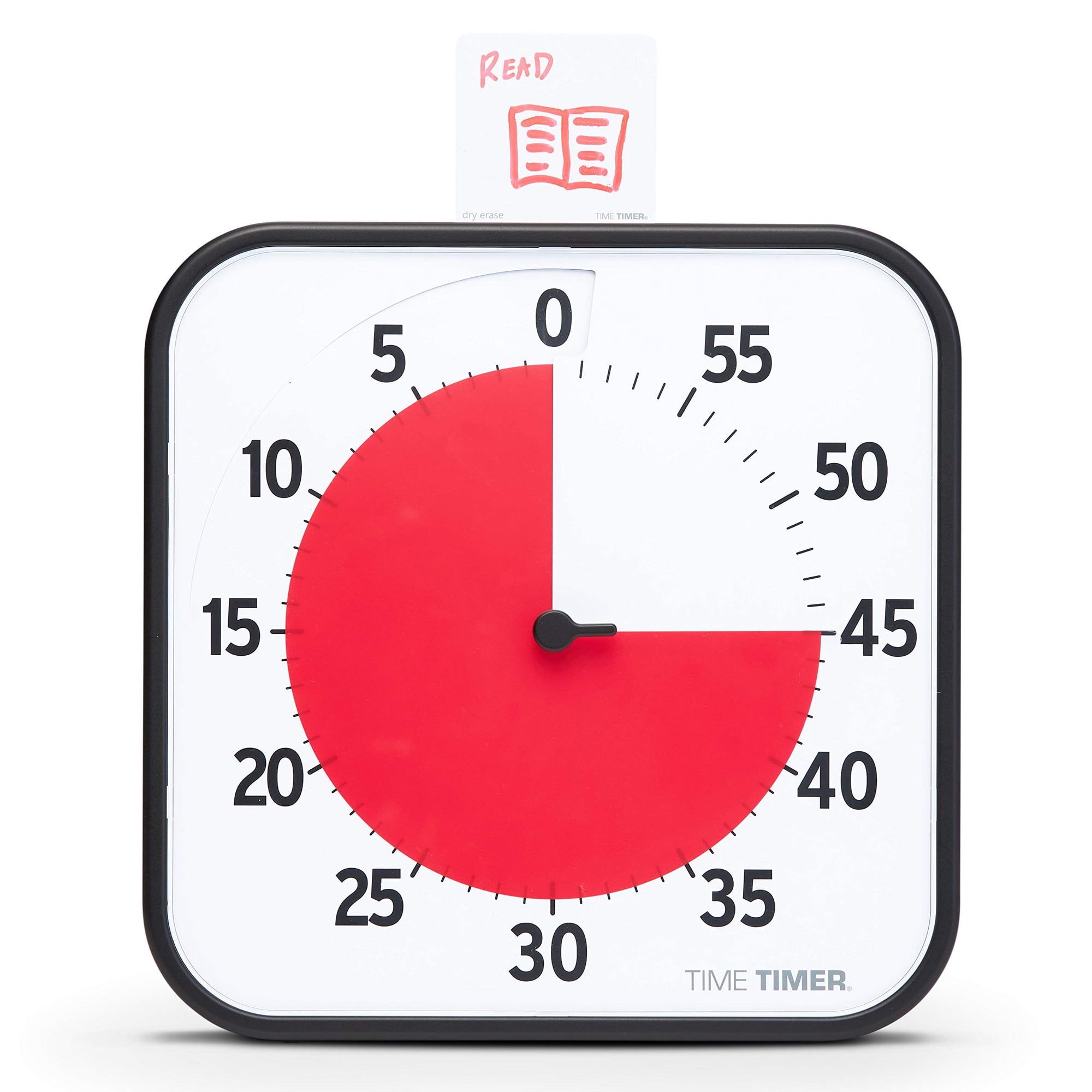 Time Timer - Temporizador Visual, 30 Cm, 60 Minutos, Con Tarjeta De Borrado En Seco Para Niños