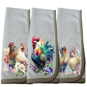 Dcobre - Pack 3 Paños Cocina En Cobre Modelo Gallo