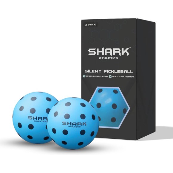 Pelotas de Pickleball de espuma Shark Athletics 2 unidades silenciosas