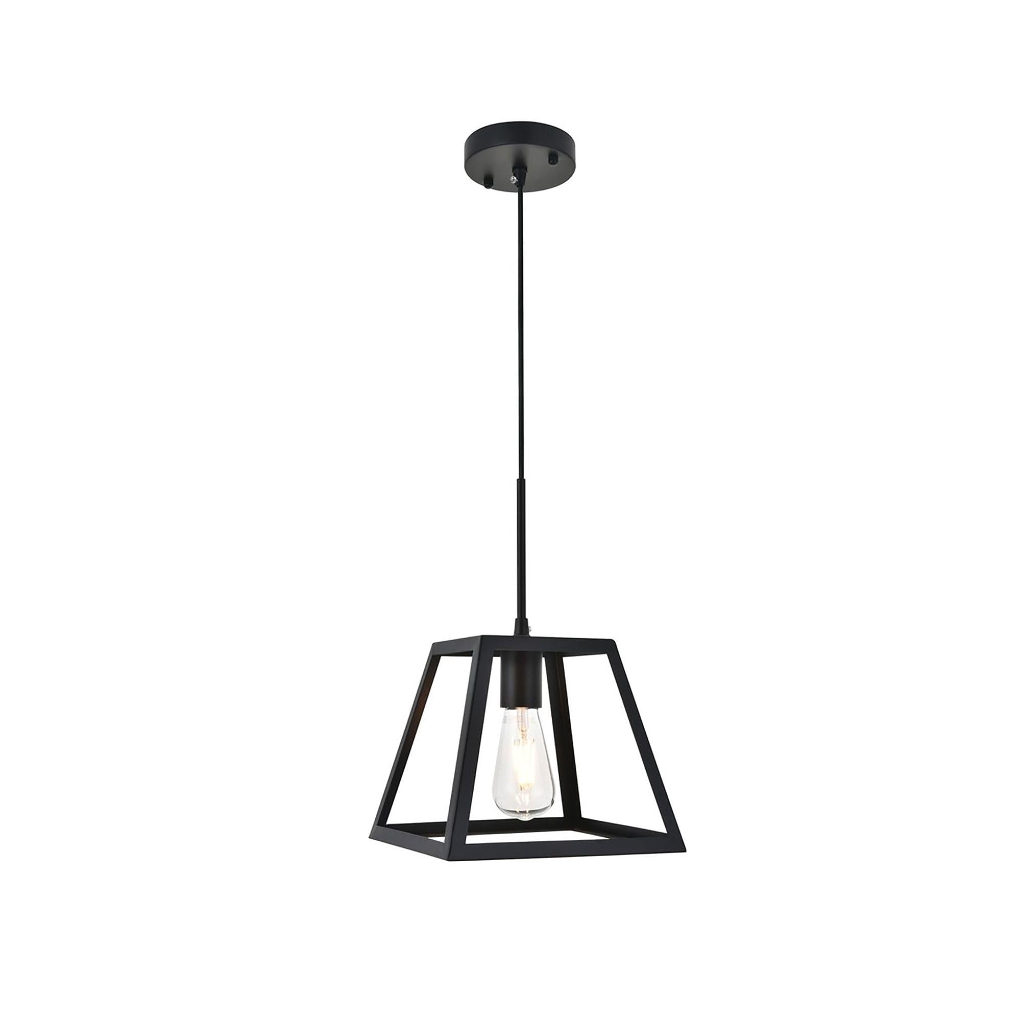 Lámpara Colgante Living District Ld4061d10bk Mini Negra 23 Cm