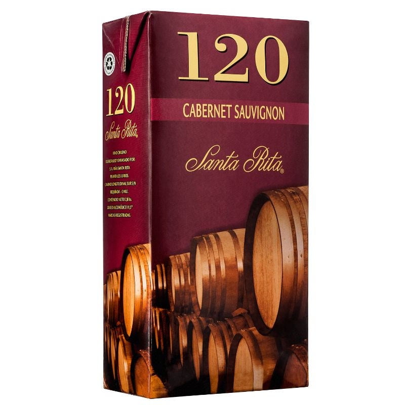Vino Tinto Cabernet Sauvignon 12° Caja 2000 cc 120