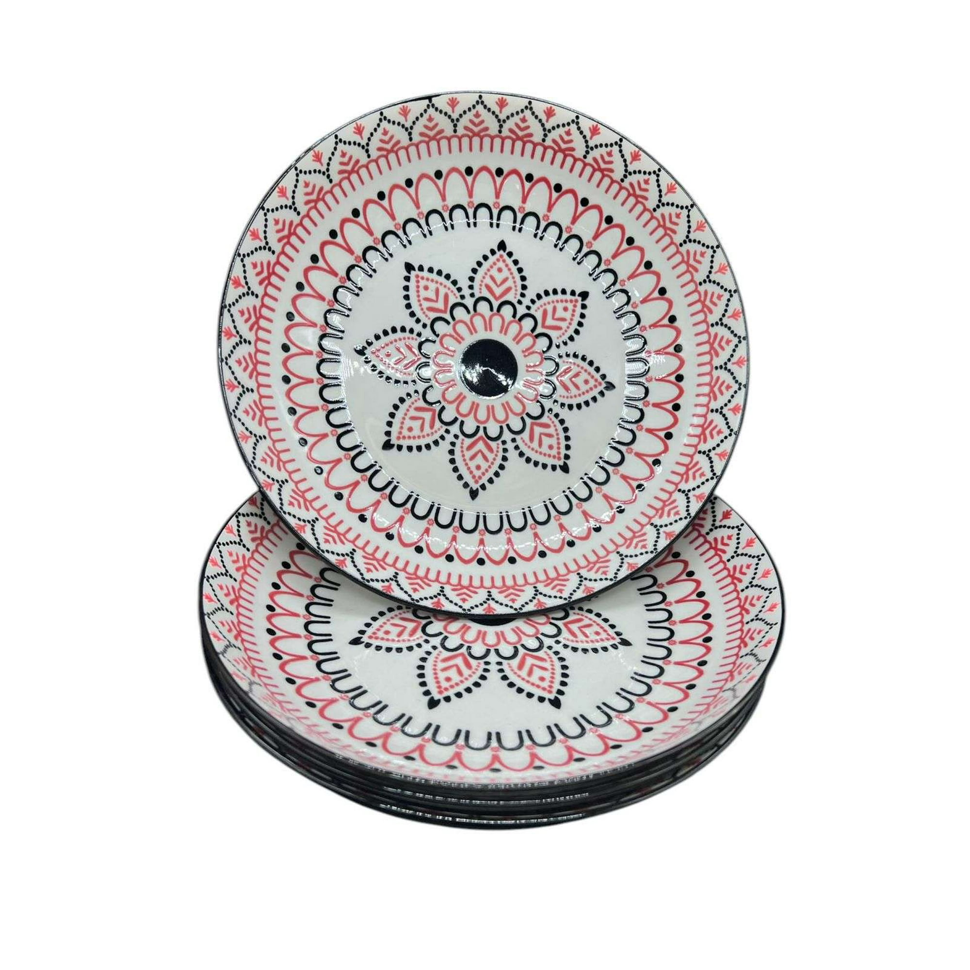 Oem - Pack 4 Platos Bowl Flores Con Diseños 3x20cm