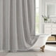 thumbnail image 1 of Cortina de ducha pequeña gris de 91 x 183 cm, de tela de lino y algodón, estrecha y de tamaño medio, para decoración de baño estilo bohemio, resistente a las arrugas., 1 of 7