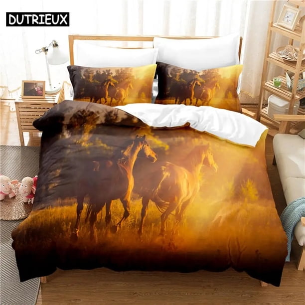 Dusk Horse Bedding Set Duvet Cover Set Bedding Digital Printing Bed Linen Bedding Set Fashion Design