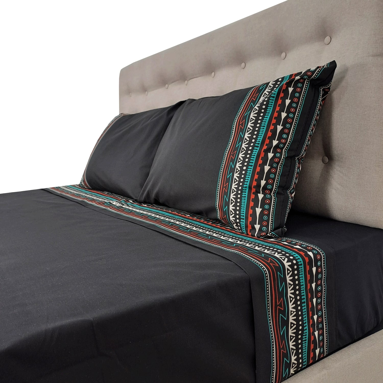 Chantilly - Sabanas 144h Estampadas Grecas Multicolor King