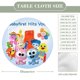 thumbnail image 2 of BabyFirst: Color Crew-theme Fitted Round Tablecloths Elastic Edged Table Covers Waterproof Table Cloth for Kitchen Holiday Party Tables Decor 150cm, 2 of 6