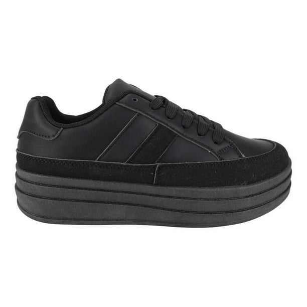 Zapatilla Agua de Coco Amit Plataforma Negra