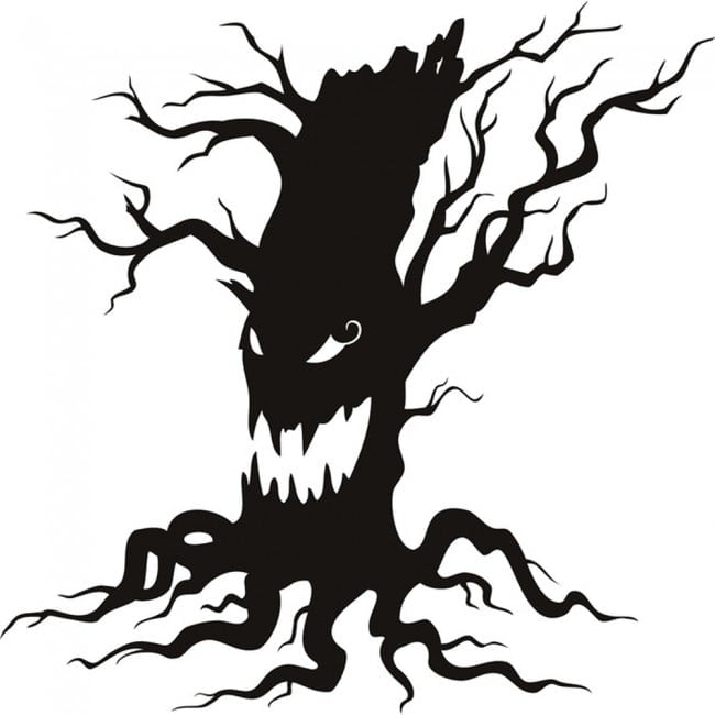 Rienda Libre Graphics - Decomural Scary Tree Halloween Ws-18517