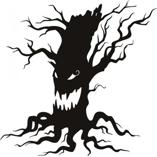 Rienda Libre Graphics - Decomural Scary Tree Halloween Ws-18517