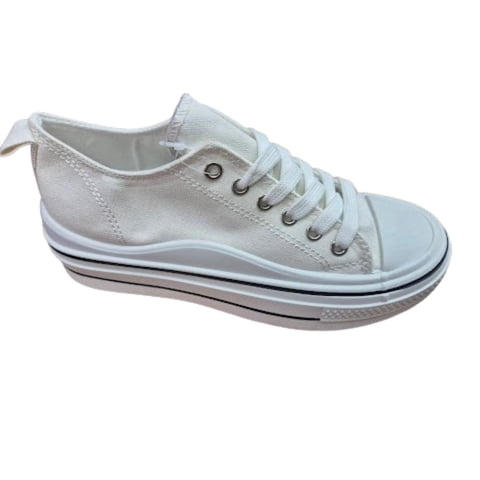 Vinnys Outlet - Zapatilla Urbana Lona Blanco