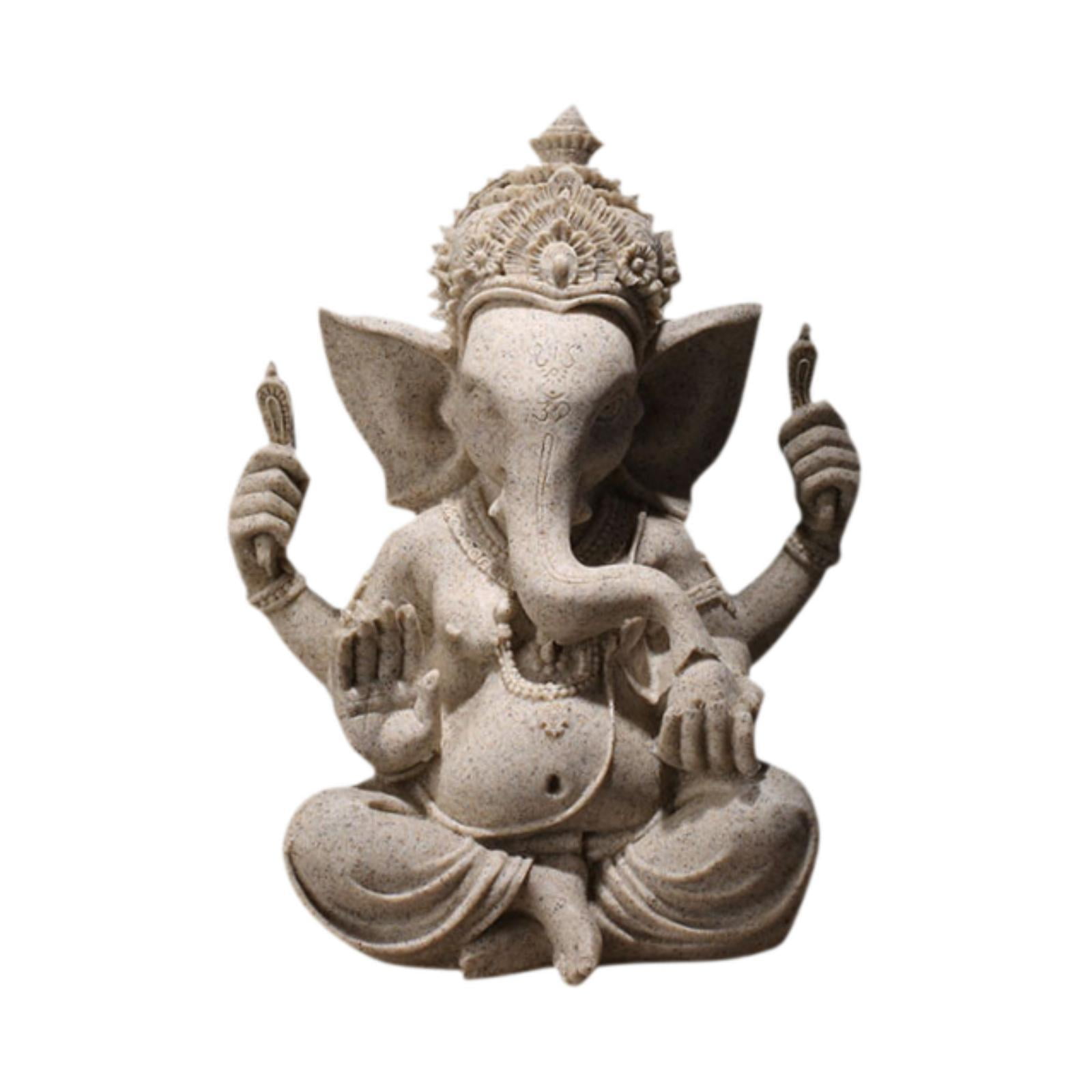 Magideal - Estatua De Buda De Resina India, Adorno Artesanal, Estatuilla Para Interiores Y Exteriores, Decoración De Inauguración De La Casa Para Jardín, Señor Grande