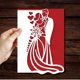 thumbnail image 4 of Troqueles Yeyert 13x10 cm Pareja de Boda Plateado, 4 of 8