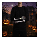 thumbnail image 5 of Mangas Con Diseño Esqueleto Negro 38 cm Largo Halloween 2025, 5 of 5