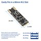thumbnail image 3 of Tarjeta controladora IO CREST de 2 puertos RS-232 DB9 Serial M.2 B+M, 3 of 5