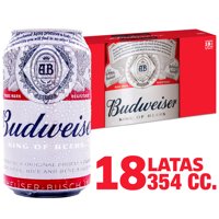 Cerveza Budweiser Lata X18 354 Cc