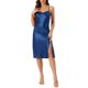 thumbnail image 1 of INSPIRE CHIC Camisón de Satén con Escote de Capucha para Mujer, Sin Mangas, Espalda Descubierta, Vestido de Dormir Midi con Abertura Lateral XL Azul, 1 of 6