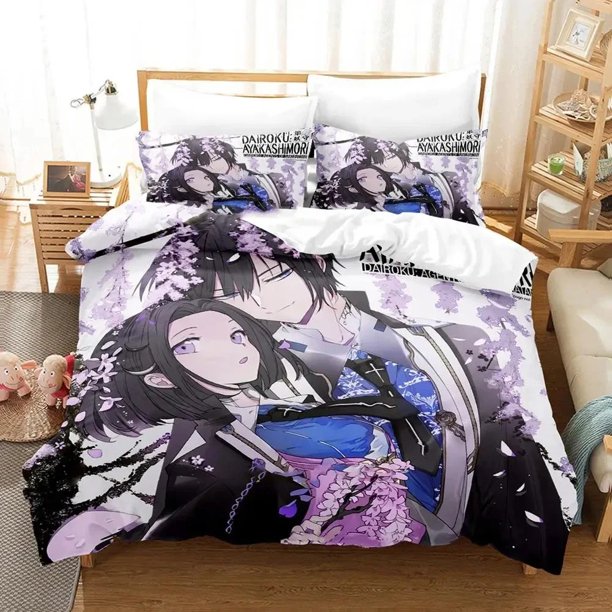 Game DAIROKU AYAKASHIMORI Bedding Set Duvet Cover Bed Set Quilt Cover Pillowcase Comforter Size Boys Adult Bed Sheets