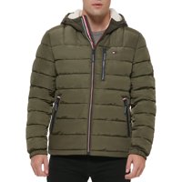 Chaqueta Tommy Hilfiger Para Hombre, De Peso Medio, Con Forro Sherpa, Acolchada, Color Oliva