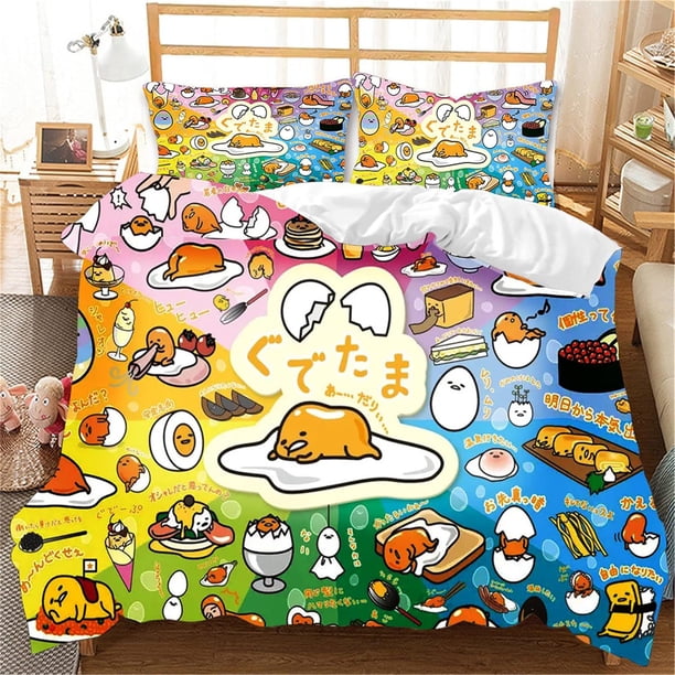 Gude-tama Guza-ma Bedding Set Sheet Set for Kids Adults,All Season Lightweight