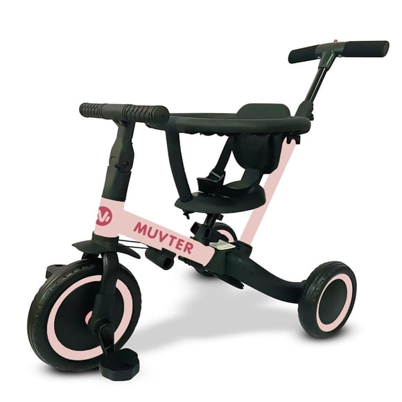 Triciclo multifuncional 5 en 1 Muvter Ride Pro rosa