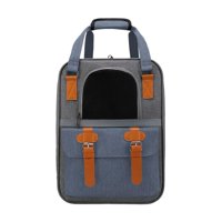 Magideal - Mochila Porta Gatos Portátil, Bolsa De Viaje, Bolsa De Transporte, Correa De Hombro Ajustable, Bolso Transpirable Para Viajar, Acampar Al Aire Libre, Azul