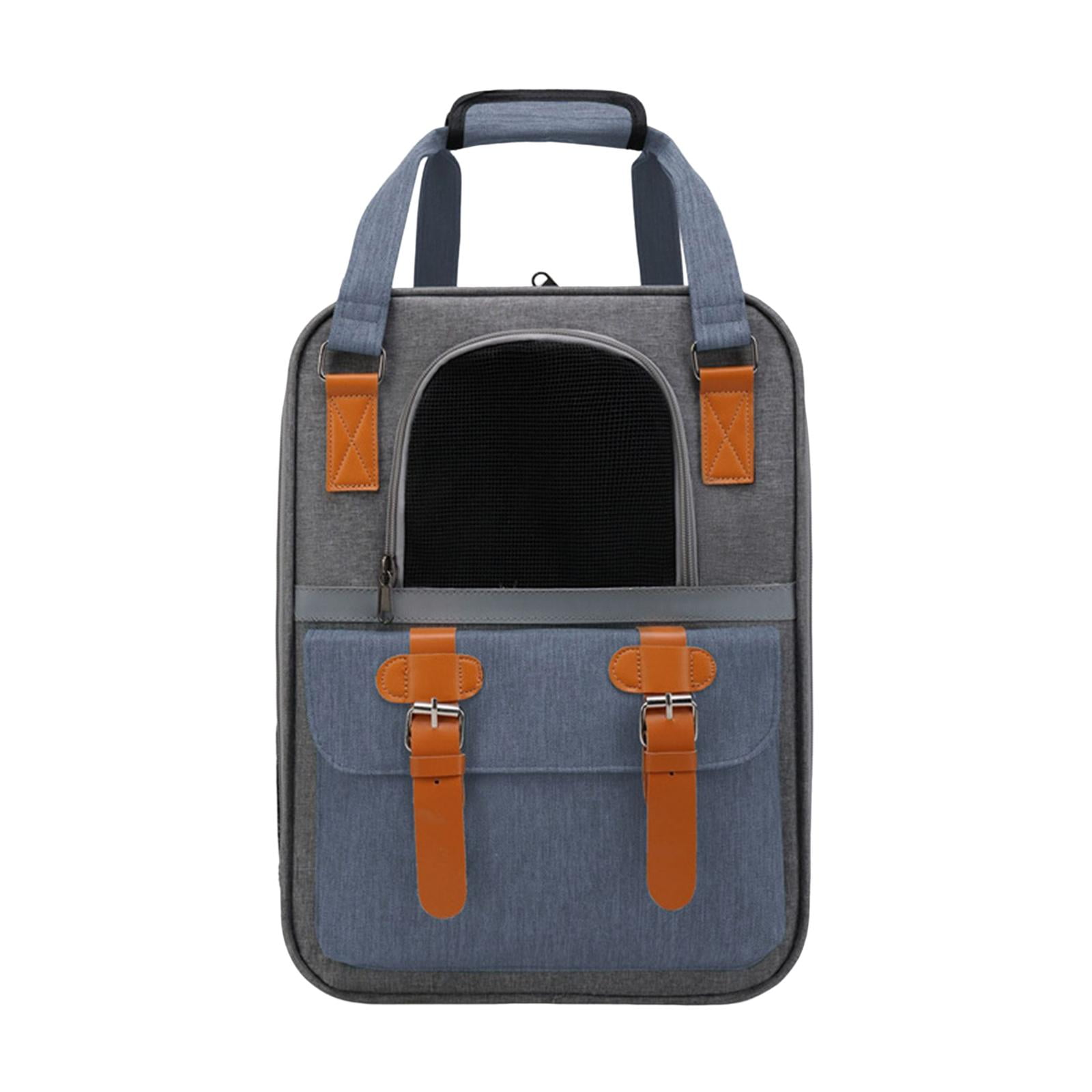 Magideal - Mochila Porta Gatos Portátil, Bolsa De Viaje, Bolsa De Transporte, Correa De Hombro Ajustable, Bolso Transpirable Para Viajar, Acampar Al Aire Libre, Azul