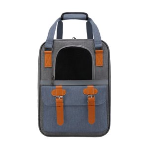 Magideal - Mochila Porta Gatos Portátil, Bolsa De Viaje, Bolsa De Transporte, Correa De Hombro Ajustable, Bolso Transpirable Para Viajar, Acampar Al Aire Libre, Azul