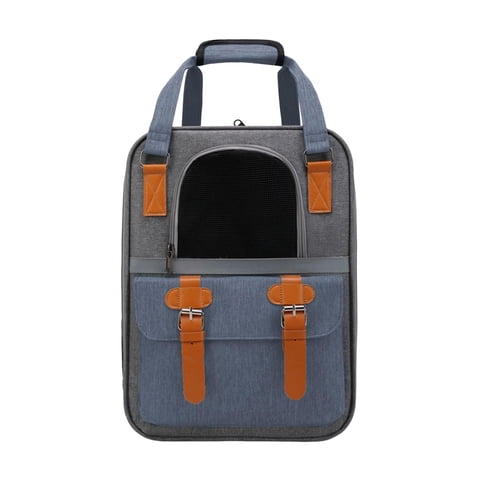 Magideal - Mochila Porta Gatos Portátil, Bolsa De Viaje, Bolsa De Transporte, Correa De Hombro Ajustable, Bolso Transpirable Para Viajar, Acampar Al Aire Libre, Azul