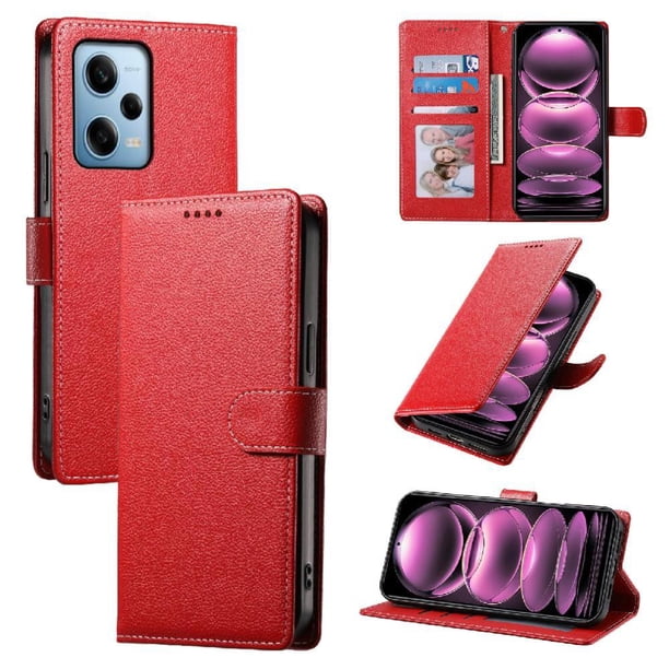 Funda para FOXDOCK Xiaomi Redmi Note 12 Pro 5G– Cuero Premium, 3 ranuras para tarjetas, Protección contra impactos