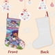 thumbnail image 3 of APHMAU Tema: Calcetines de Navidad, fino lino blanco para colgar en escaleras y chimenea, decoración navideña para el hogar, regalo de Navidad. 54cm × 38cm, 3 of 5