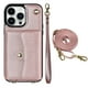 thumbnail image 1 of Crossbody PU Leather Wallet Case For IPhone 14 13 12 Mini 11 Pro X XS Max XR 8 7 SE 2020 2022 Card Slots Magnetic Lanyard Phone Cover, 1 of 5