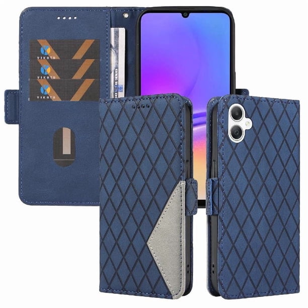 Funda Cartera para Samsung Galaxy A07 con Tarjetero Soporte y Correa Azul