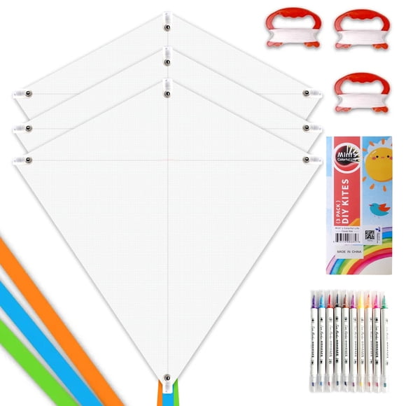 Kit Para Hacer Cometas Diy Para Niños (paquete De 3)